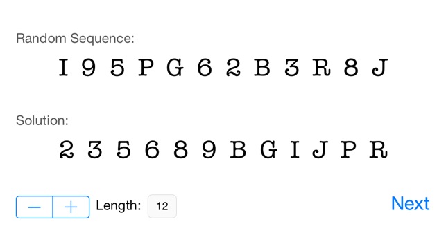 Alphanumeric Sequencing Aid