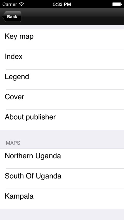 Uganda. Tourist map.