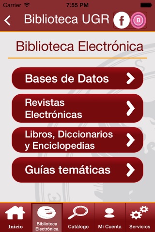 Biblioteca UGR screenshot 2