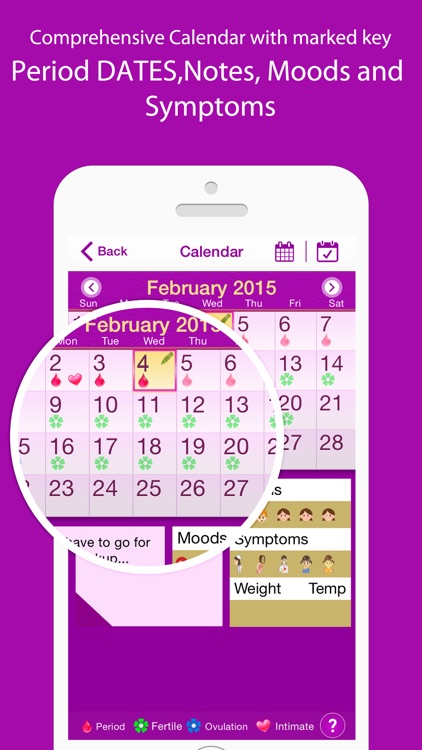 My period tracker - Fertility tracker for Women / Girl's Ovulation and Pregnancy screenshot-3