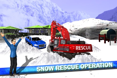 Snow Rescue Excavator Sim 3D – City Heavy Winter Snow Relief Operation Game screenshot 4