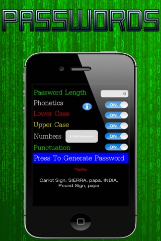 Passwords Pro - The Random Password Keycode Passphrase Generator screenshot 2