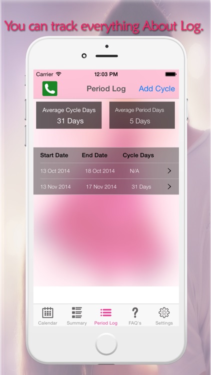 Period Logs Diary - Period Tracker, Menstrual Calendar & Ovulation / Fertility Diary screenshot-4