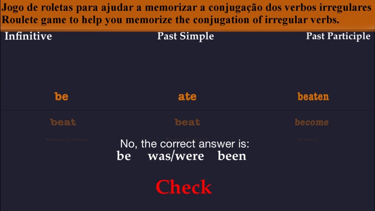 iRRegular Verbs - Português Inglês - English Portuguese