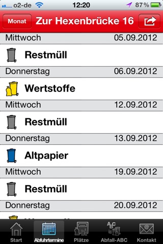 BEG Abfuhrkalender Bremerhaven screenshot 2