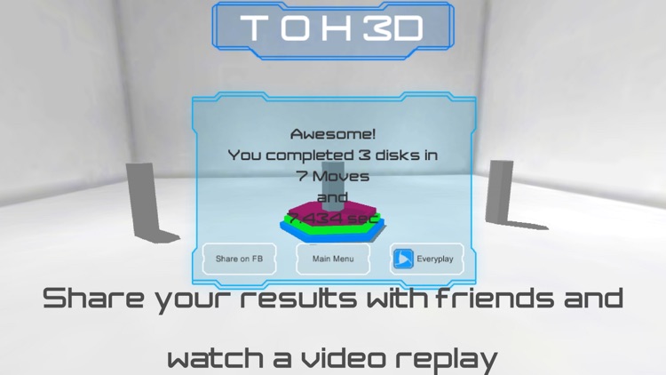 TOH 3D - free tower of hanoi puzzle game screenshot-4