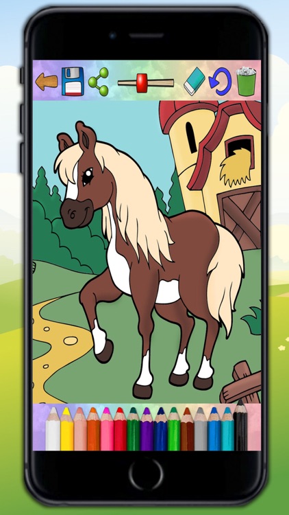Horses Coloring Book Game screenshot-4