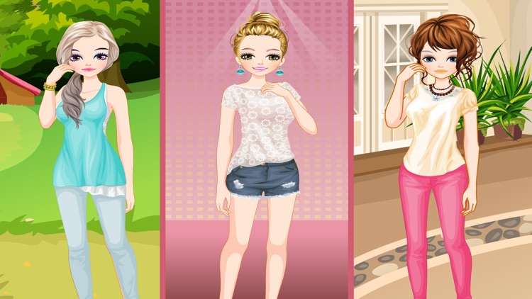 T-shirt Girls - Dress up and make up game for kids who love fashion t-shirts