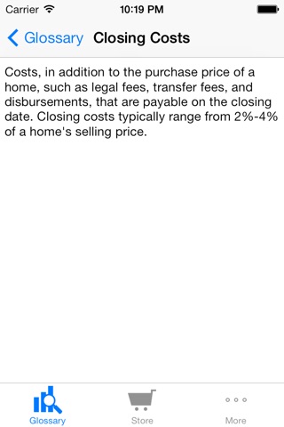 Income Property Glossary screenshot 2