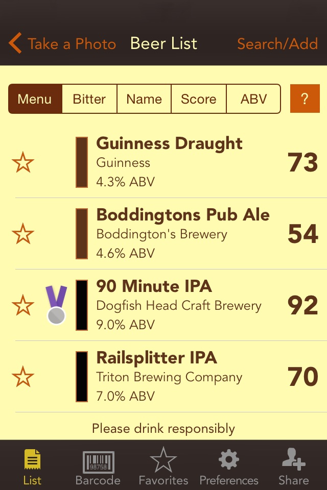 Picky Pint Free - Beer List Photo into Ratings, Scores and Recommendations screenshot 2