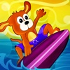 Danger Dog Surf : Vacation Ocean Water Surfing Sport - Gold