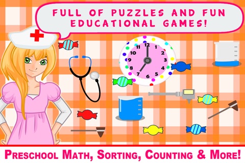 Preschool Doctor Vet Games - 16 Educational Games for Toddlers & Kindergarten Children to teach Counting Numbers, Sorting, Math and Colors. The frozen kids need your help Doctor! screenshot 3