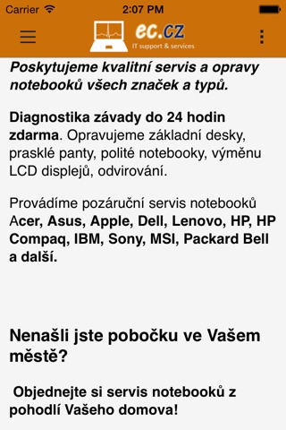 Servis notebooků screenshot 3