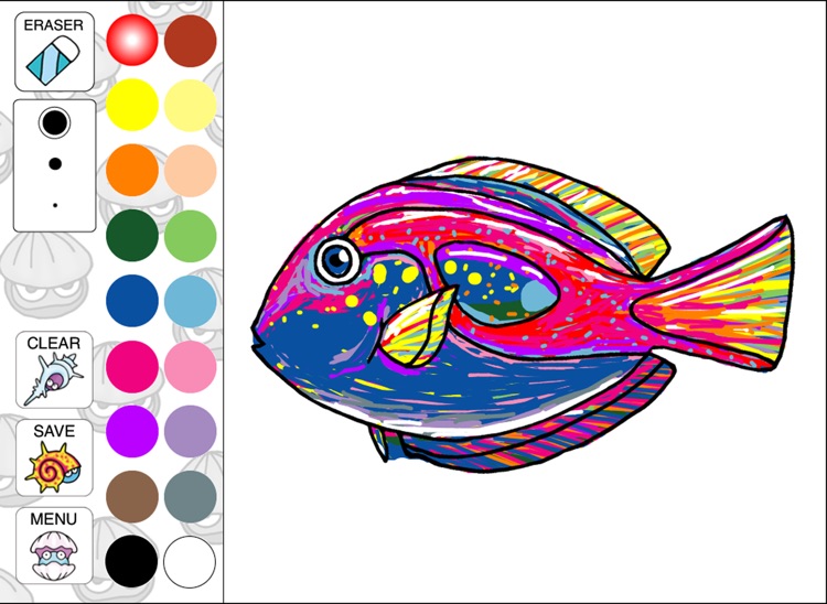 Beautiful Tropical Fishes Coloring for Kids Lite screenshot-4