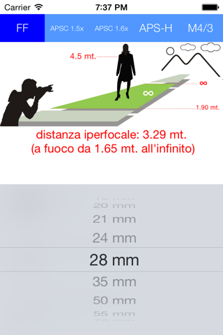 iPhotoPro DOF calc screenshot 2