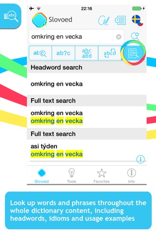 Swedish <-> Czech Slovoed Compact dictionary screenshot 2