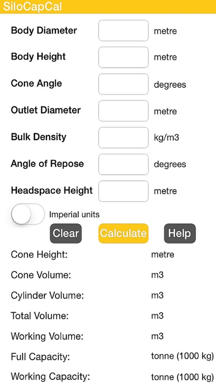 SiloCapCal - Silo Capacity Calculator screenshot-0