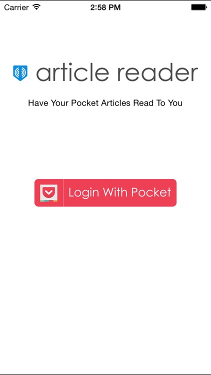 Article Reader: Have Your Pocket Articles Read To You