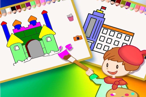 Coloring Book 8 - Painting the building screenshot 2