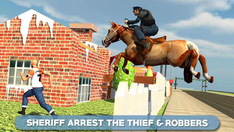 Police Horse Chase 3D - Sheriff Arrest the Thief & Robbers to Control the Town Crime Rate