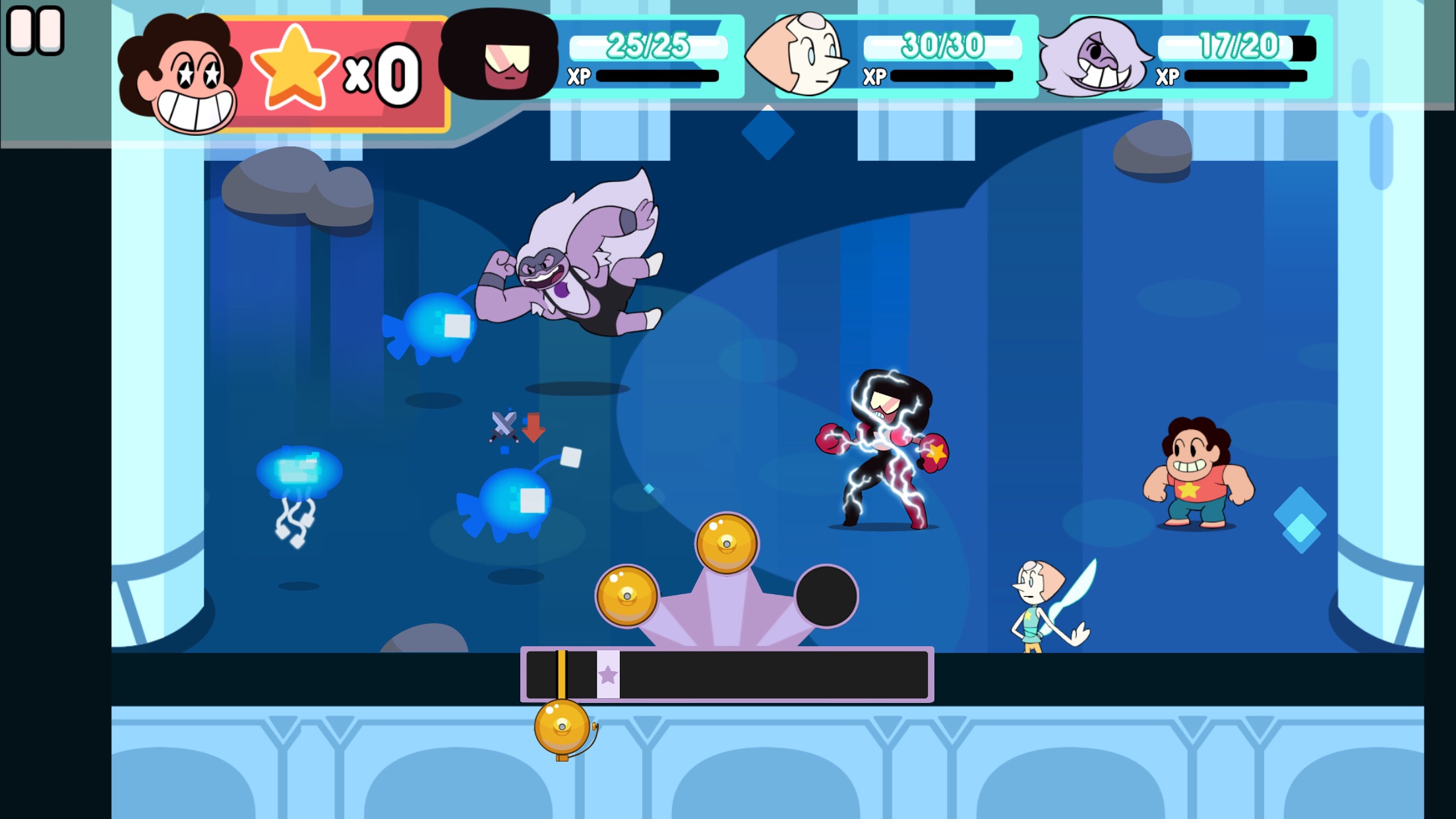 Screenshot do app Ataque ao Prisma - Steven Universo RPG Leve