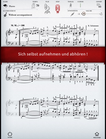 Play Schumann – Scène d’enfants n°7 « Rêverie » (partition interactive pour piano) screenshot 3