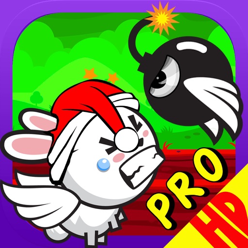 An Angry Flappy Rabbit Vs Flying Bombs Christmas Edition - HD Pro iOS App