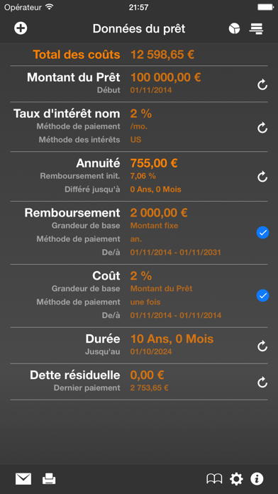 Screenshot #1 pour Un Calculateur MobilePrêt