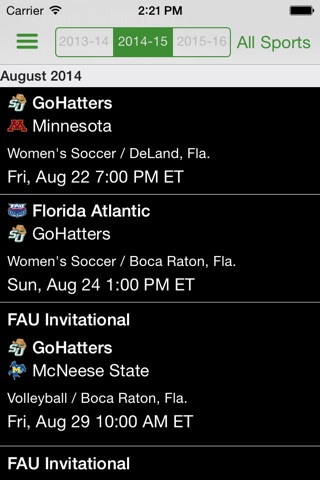 Stetson University Athletics screenshot 2