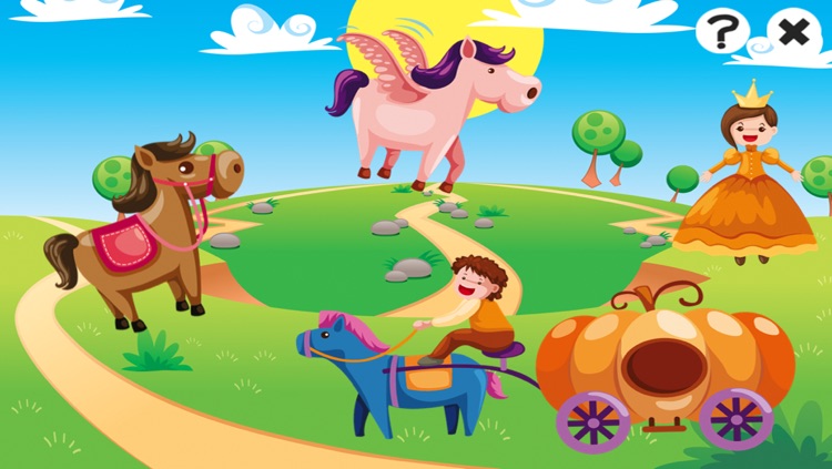 A Fairy Tale Learning Game for Children: learn with princess, wizard, knight & horse