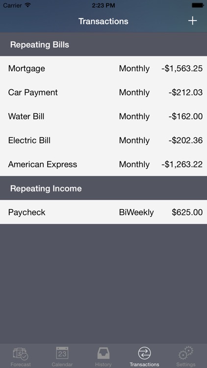 Cash Flow Cast - Personal finance expense tracker helping you manage your bills. screenshot-3