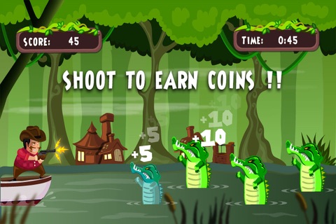 Angry Crocodile Attack – shoot down hungry swamp crocs with your sharp shooter skills screenshot 2