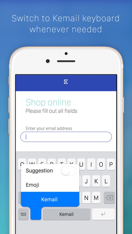 Kemail — keyboard to paste email addresses screenshot-3