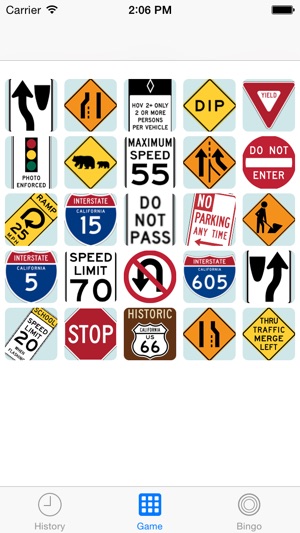 RoadSignBingo