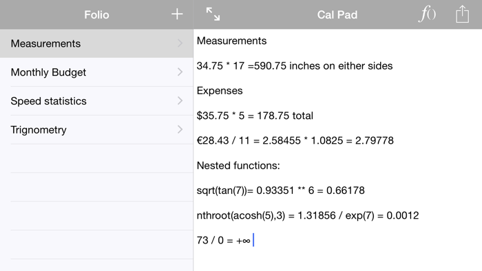 Cal Pad Folio - Calculator  Notepad in one app