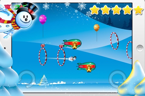 Frozen Snowman Winter Snow Fall - Flying through the Sky Free Game screenshot 2