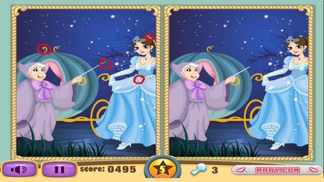 Cinderella Find the Differences - Fairy tale puzzle game for(圖2)-速報App