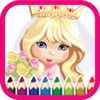 cute princess coloring book and page for kid