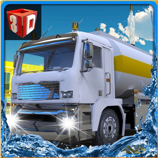 3D Water Truck Simulator - Road cleaning, plantation and watering simulation game iOS App