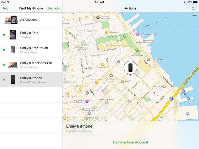 Find My iPhone on the App Store