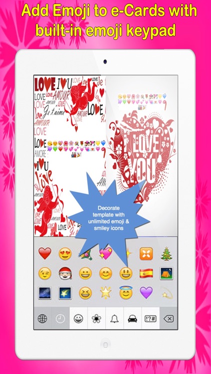 Love e-Cards and Wallpapers Maker.Customising and sending romantic love and valentine cards