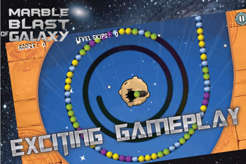 3 Marble Blast of bubble GALAXY : War of Shooting Ball for Kids - Monkey Deluxe Free Puzzle HD screenshot 3