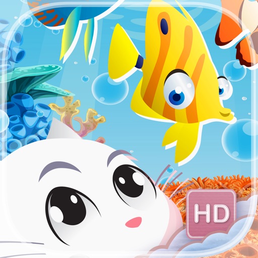 Kitty Snacks - HD - FREE - Link Matching Fish in a Cat's Aquarium Fantasy Puzzle Game Icon