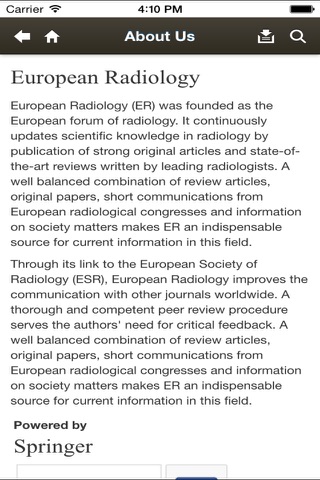 European Radiology screenshot 2