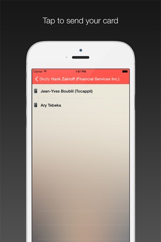 Skoty - Beam your Contact Card from your Watch or iPhone screenshot 3