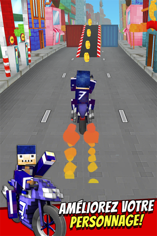 Super Bike Runner - Free 3D Blocky Motorcycle Racing Games screenshot 2