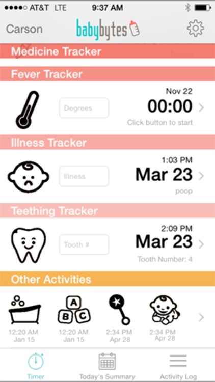 babybytes Tracker