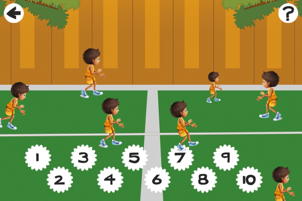 Action on the tennis court; counting game for children: learn to count 1 - 10 screenshot 2