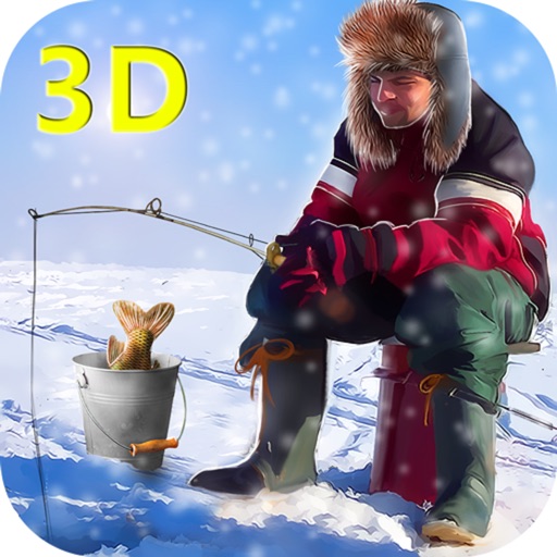 Ice Winter Fishing 3D Icon