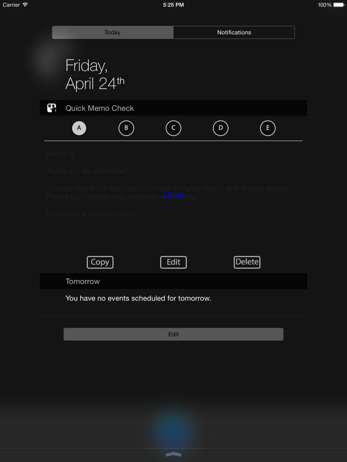 Quick Memo Check - check memos quickly on Watch and Widget